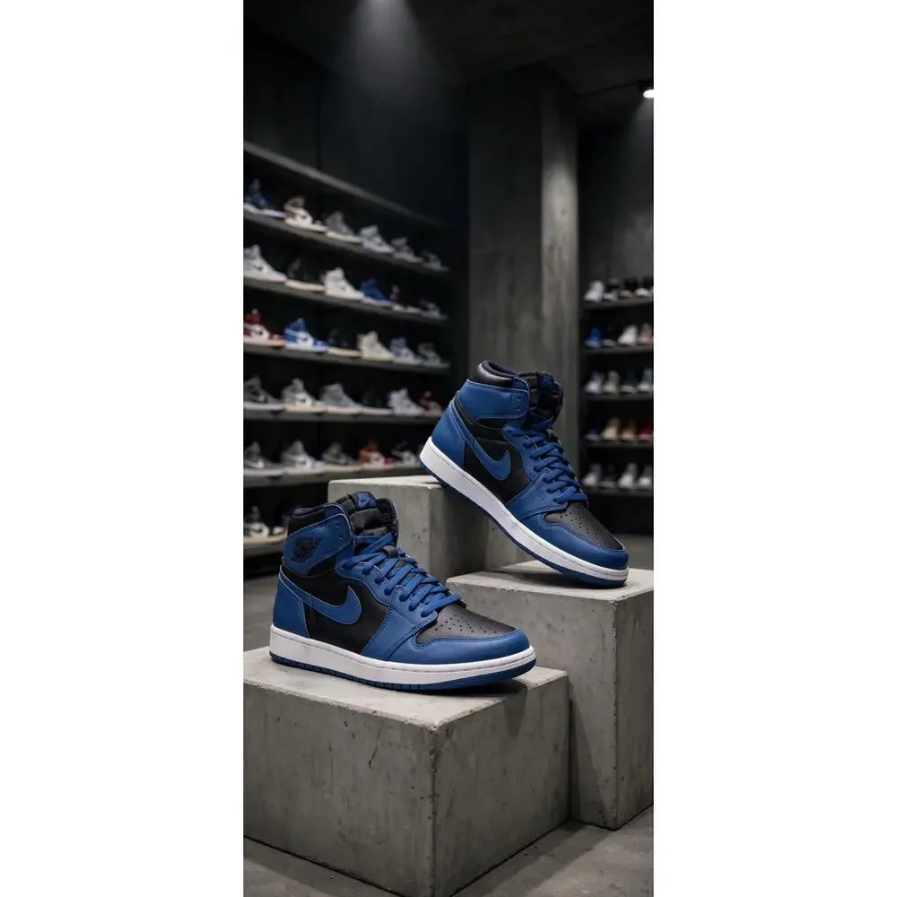 Size 12 Jordan 1 Retro High OG Dark Marina Blue 555088-404 Mens 2022 OG Box